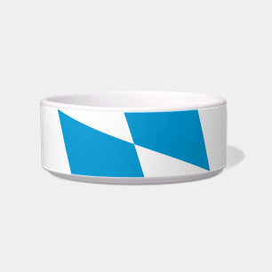 Blue and White Bavaria Diamond Flag Pattern Bowl