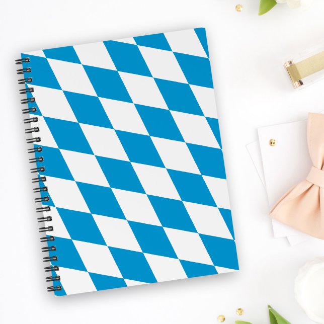 Blue and White Bavaria Diamond Flag Pattern Planner (Creator Uploaded)