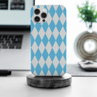 Blue and White Bavaria Rhombus Flag Pattern