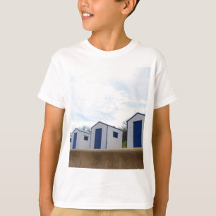Blue And White Beach Huts T-Shirt