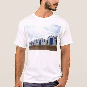Blue And White Beach Huts T-Shirt