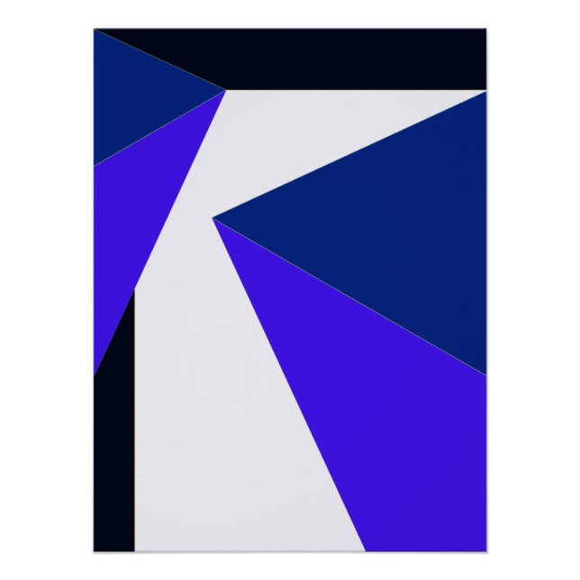Blue and white bird poster (Front)