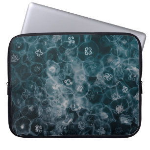 BLUE AND WHITE BUBBLES ILLUSTRATION LAPTOP SLEEVE