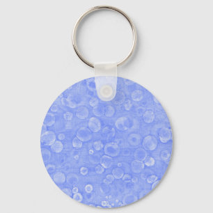 Blue And White Bubbles Key Ring