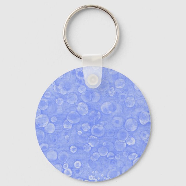 Blue And White Bubbles Key Ring (Front)