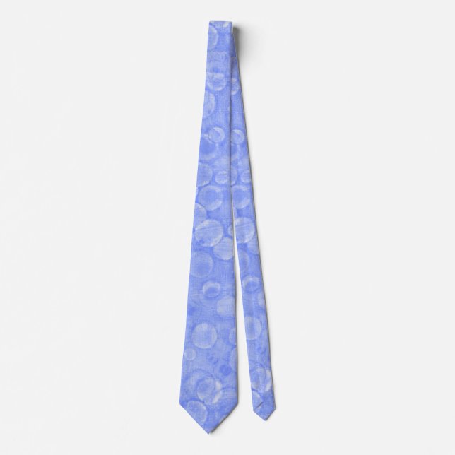 Blue And White Bubbles Tie (Front)