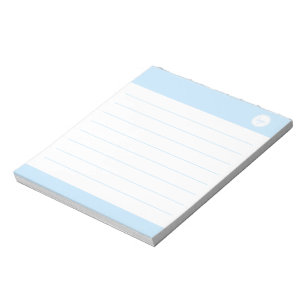 BLUE AND WHITE BUSINESS COMPANY LOGO LINED  NOTEPAD
