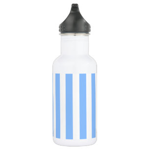 Blue and white candy stripes 532 ml water bottle