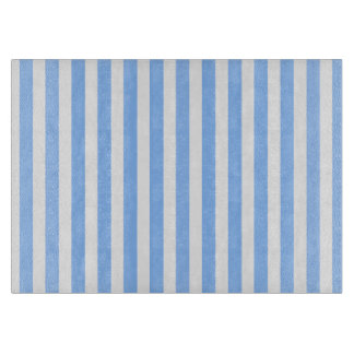 Blue and white candy stripes cutting board