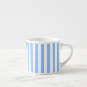 Blue and white candy stripes espresso cup