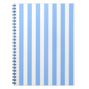 Blue and white candy stripes notebook