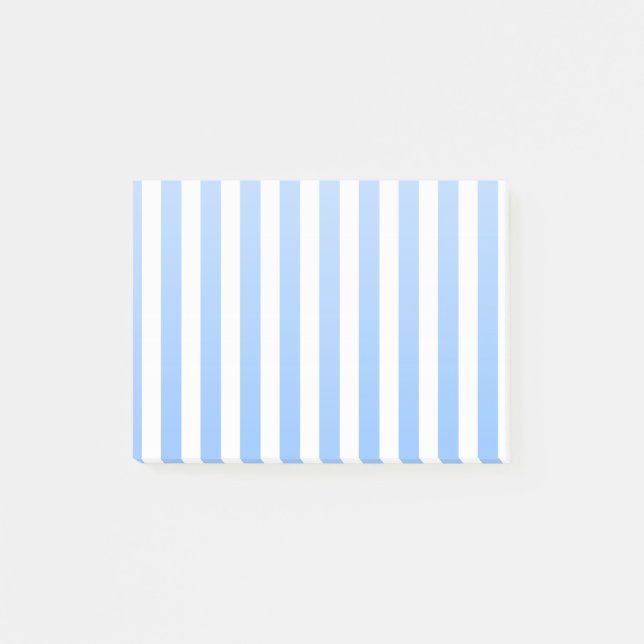 Blue and white candy stripes post-it notes (Front)