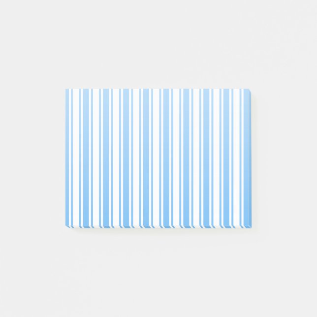 Blue and white candy stripes post-it notes (Front)