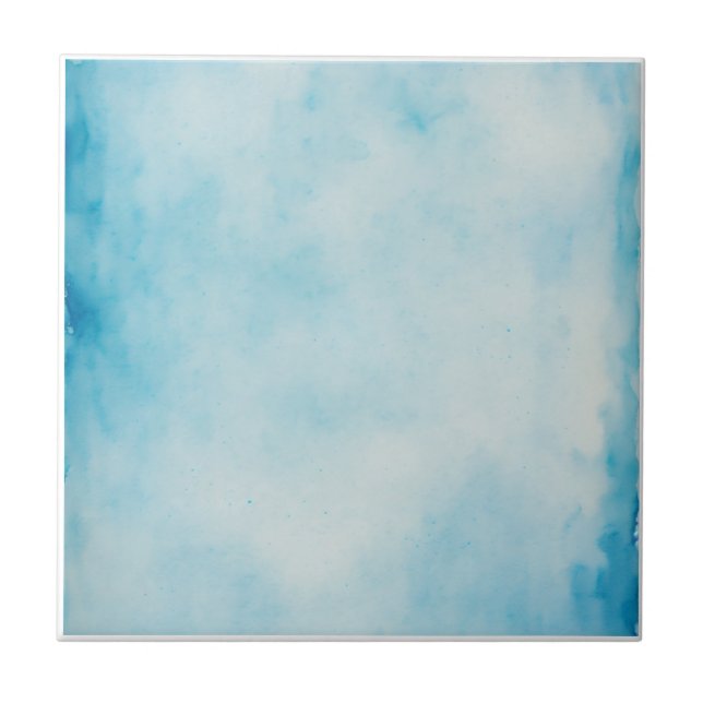 Blue and White Ceramic Tile (Front)