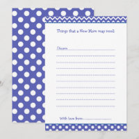 Blue and White Chevron Advice List for New Moms