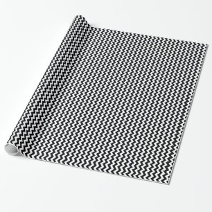 Blue and White Chevron Zig Zag Wrapping Paper