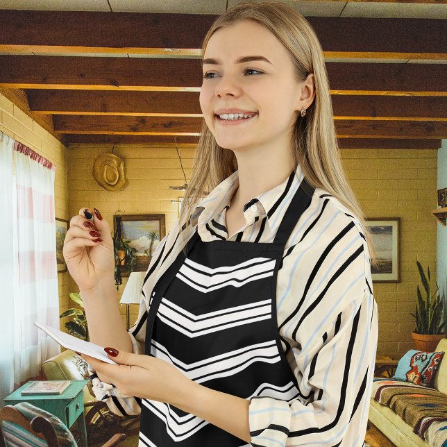 Blue And White Chevrons Apron (Creator Uploaded)