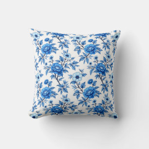 Blue and White Chinoiserie Cushion