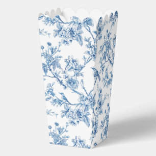 Blue and White Chinoiserie Floral Birds Favour Box