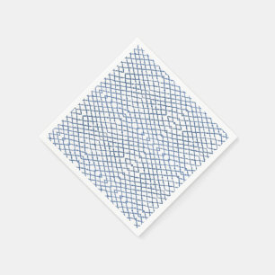 Blue and White Chinoiserie Lattice   Napkin