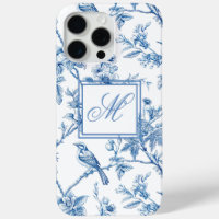 Blue and White Chinoiserie Monogram