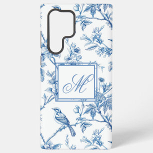 Blue and White Chinoiserie Monogram Samsung Galaxy Case