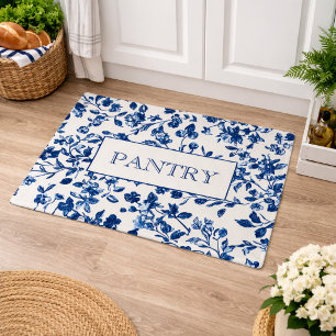 Blue and White Chinoiserie Pantry Doormat