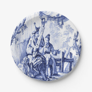 Blue and White Chinoiserie  Paper Plate