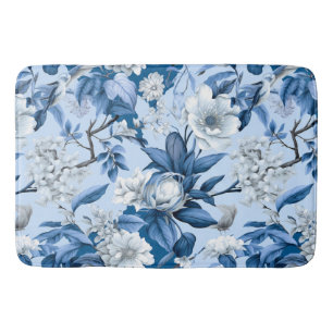 Blue and White Chinoserie Series Design 3 Bath Mat
