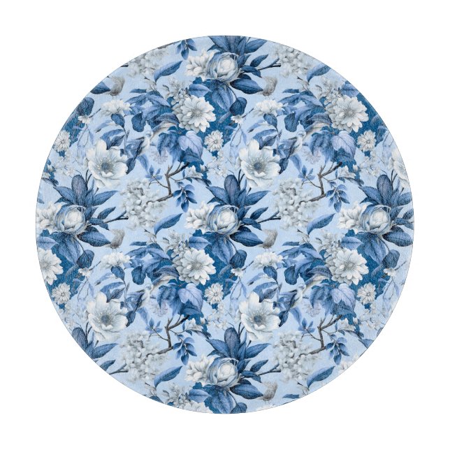Blue and White Chinoserie Series Design 3 Cutting Board (Front)
