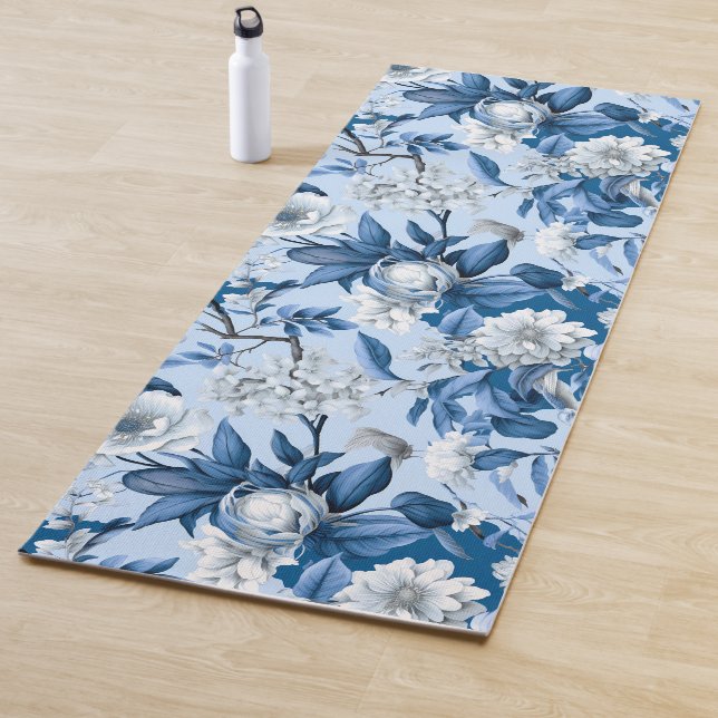 Blue and White Chinoserie Series Design 3 Yoga Mat (In Situ)