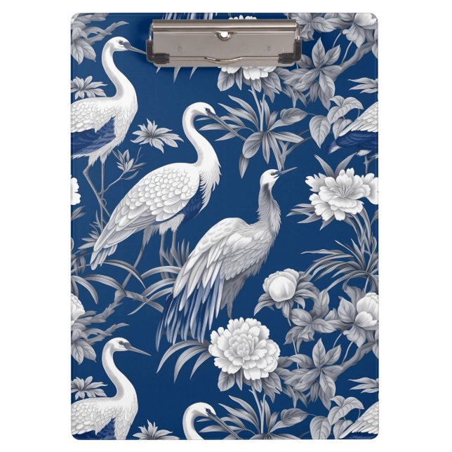 Blue and White Chinoserie Series Design 7 Clipboard (Front)