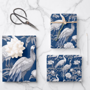 Blue and White Chinoserie Series Design 7 Wrapping Paper Sheet