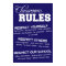 Blue and White Classroom Rules