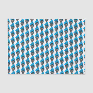 Blue and White College Colours Ice Cream Tissue Paper