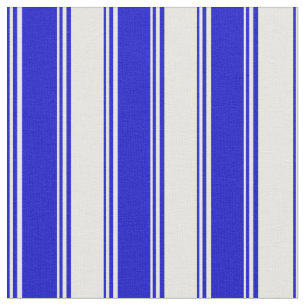 Blue and White Coloured Stripes/Lines Pattern Fabric