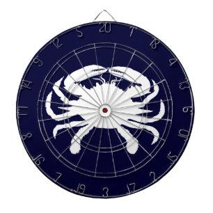Blue and White Crab Shape Dartboard