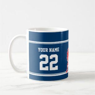 Blue and white customisable football team colours… coffee mug