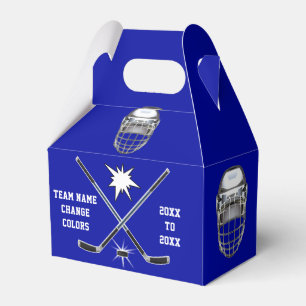 Blue and White, Customisable, Hockey Goodie Bags, Favour Box