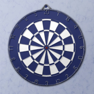 Blue and White Dartboard