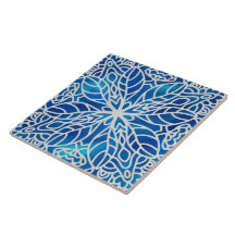 blue and white decorative ceramic tile