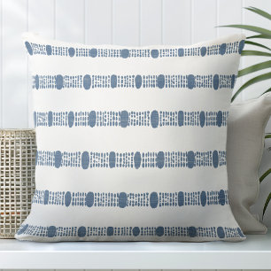 Blue and White Decorative Throw Pillow