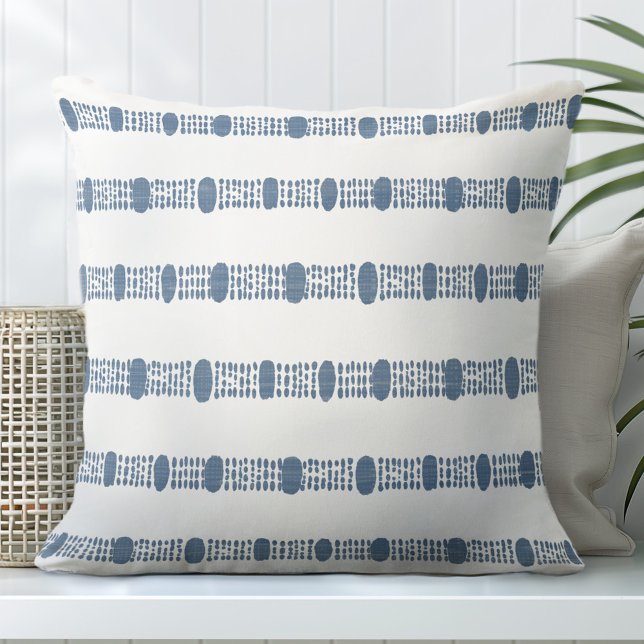 Blue and White Decorative Throw Pillow (Creator Uploaded)