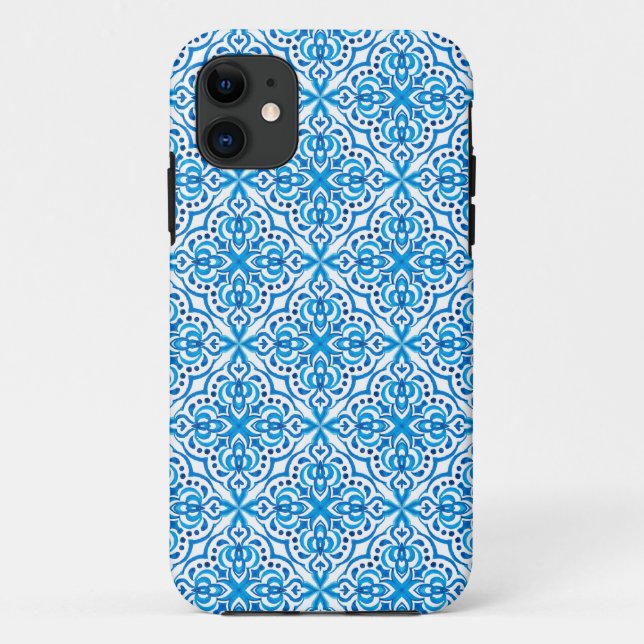 Blue And White Delft Pattern Case-Mate iPhone Case (Back)
