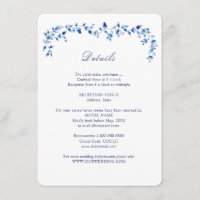 Blue and white Delft Wedding details