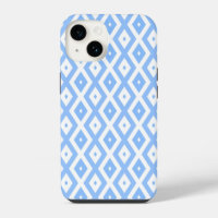 Blue and white diamond pattern