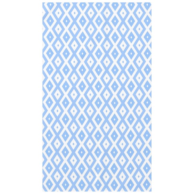 Blue and white diamond pattern tablecloth (Front)