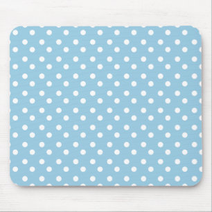 Blue and White Dots Mousepad
