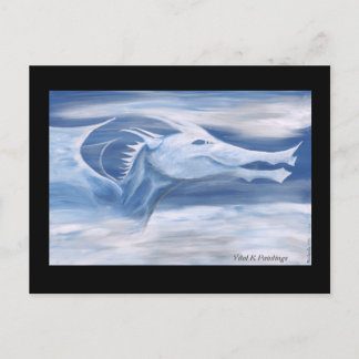 Blue and White Dragon Postcard