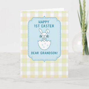 Blue And White Easter Card